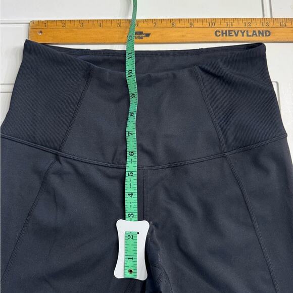 Zella Cropped Leggings Athletic Yoga Black Size Medium M - Picture 3 of 5